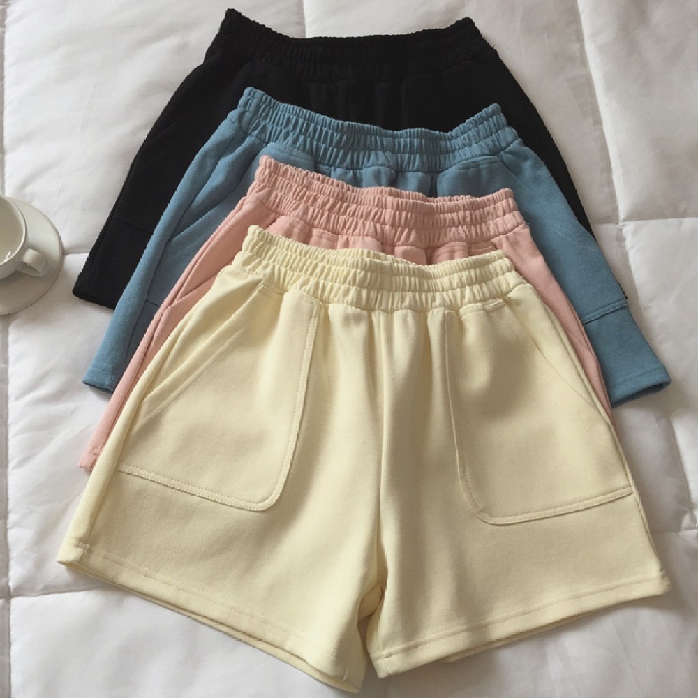 【JDUDS】 絲滑空氣層感 居家闊腿短褲 高腰寬鬆休閒清涼短褲薄款 運動短褲-細節圖3