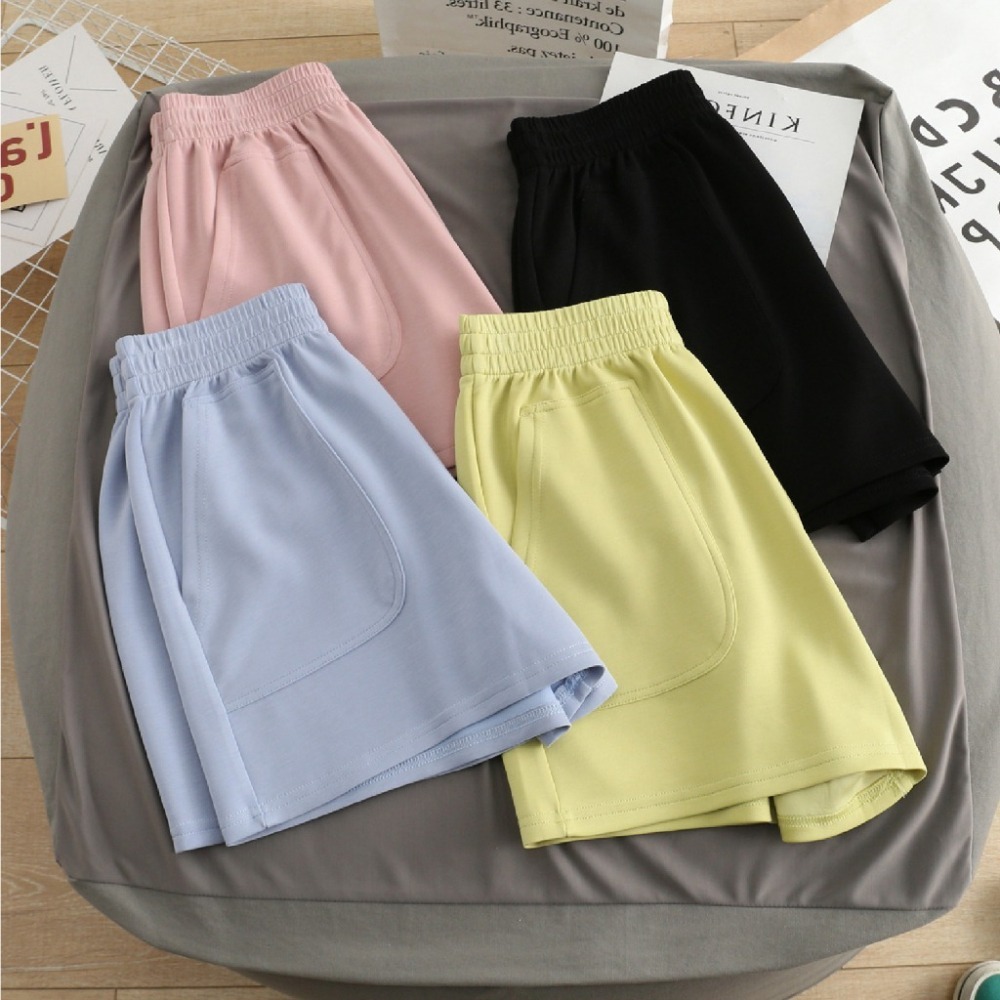 【JDUDS】 絲滑空氣層感 居家闊腿短褲 高腰寬鬆休閒清涼短褲薄款 運動短褲-細節圖8