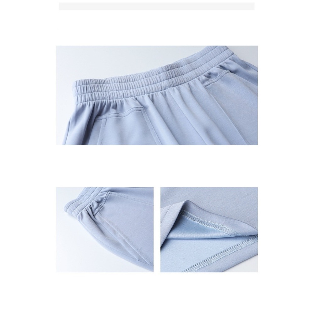 【JDUDS】 絲滑空氣層感 居家闊腿短褲 高腰寬鬆休閒清涼短褲薄款 運動短褲-細節圖9