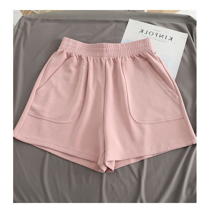 【JDUDS】 絲滑空氣層感 居家闊腿短褲 高腰寬鬆休閒清涼短褲薄款 運動短褲-規格圖9