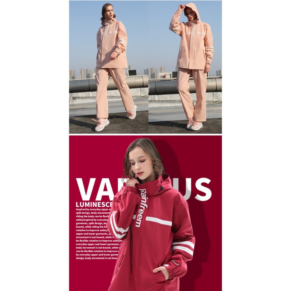 【JDUDS】 兩件式雨衣 時尚潮流雨衣 情侶雨衣 雨 機車雨衣 機車雨衣二件式 加厚反光-細節圖5