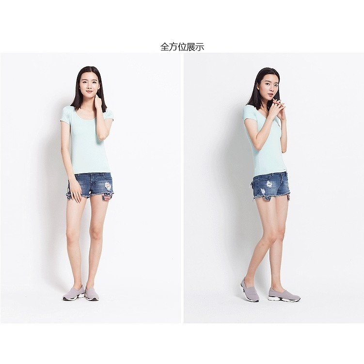 【JDUDS】女無鋼圈免穿胸罩墊罩杯一體Bar-T桖背心短袖半袖瑜伽運動內衣 罩杯上衣-細節圖4