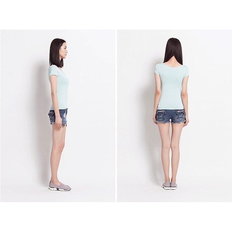 【JDUDS】女無鋼圈免穿胸罩墊罩杯一體Bar-T桖背心短袖半袖瑜伽運動內衣 罩杯上衣-細節圖5