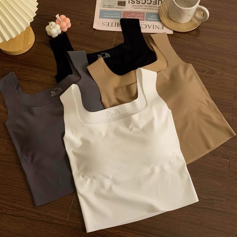 【JDUDS】女款方領無痕Bra背心 一體成型胸罩背心 性感無痕背心 無痕寬肩背心-細節圖6