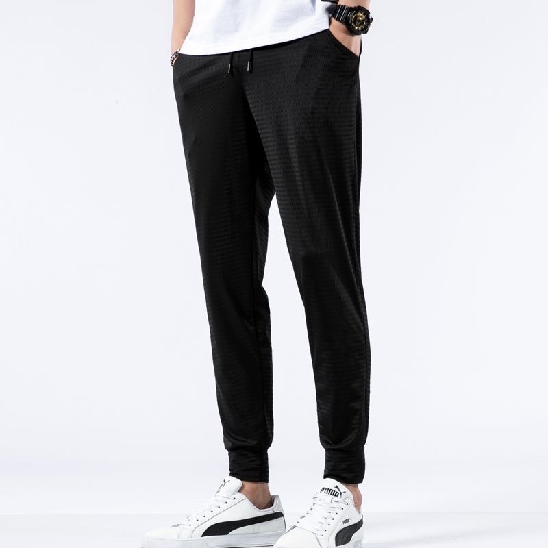 【JDUDS】冰絲涼感 夏季輕薄款網眼透氣休閒長褲 工作褲  縮口九分褲-細節圖9