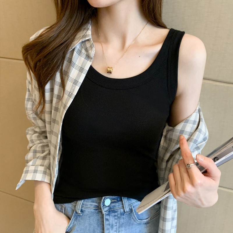 【JDUDS】可愛糖果色潮流ins修身顯瘦背心 糖果色背心 無袖上衣 女生背心 女內搭-規格圖7