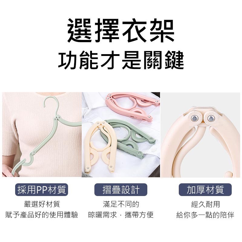 【JDUDS】旅行摺疊衣架 台灣折疊衣架 曬衣架 晾衣架 收納衣架 旅行衣架 衣架-細節圖2