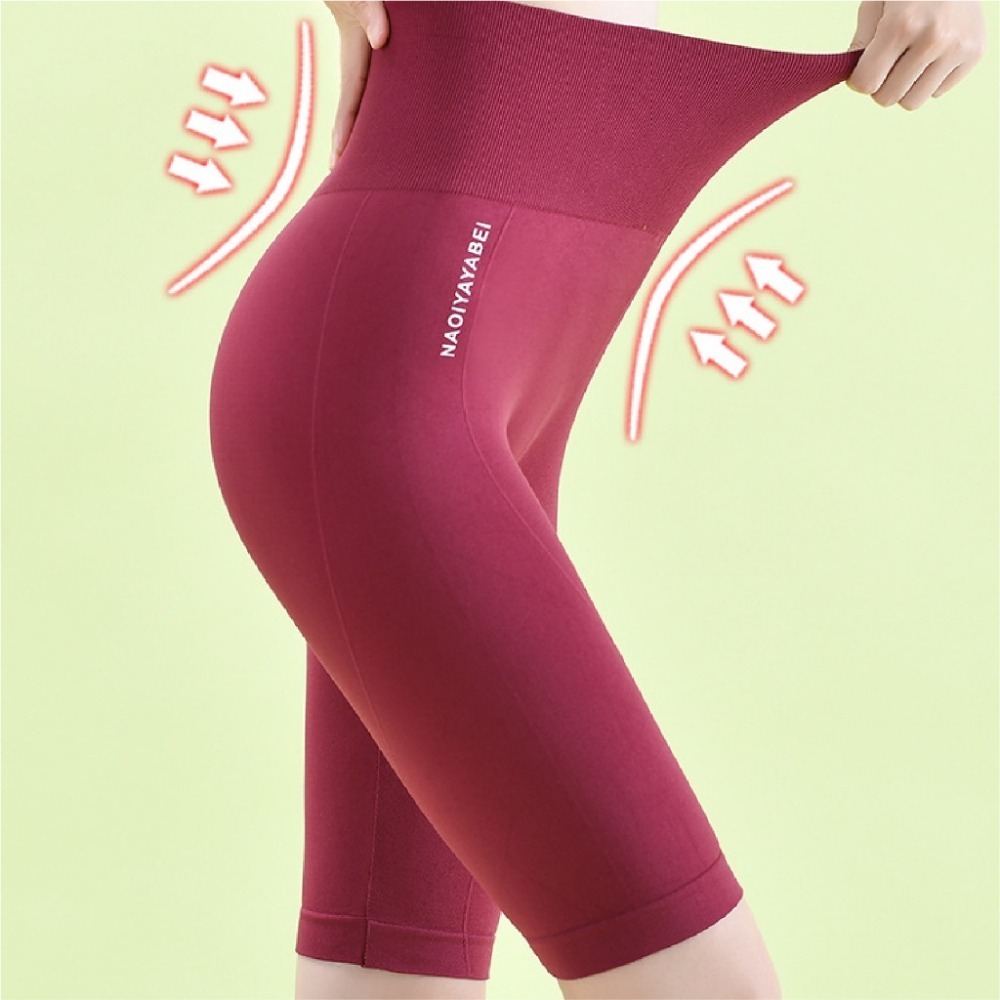 【JDUDS】 高腰瑜伽健身運動收腹提臀緊身彈性短褲  五分褲 高彈力收腹-細節圖7