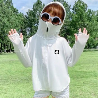 【JDUDS】 男女兒童冰絲防曬衣小兔子防曬服超薄透氣防紫外線超薄外套 小兔標防曬外套-規格圖9