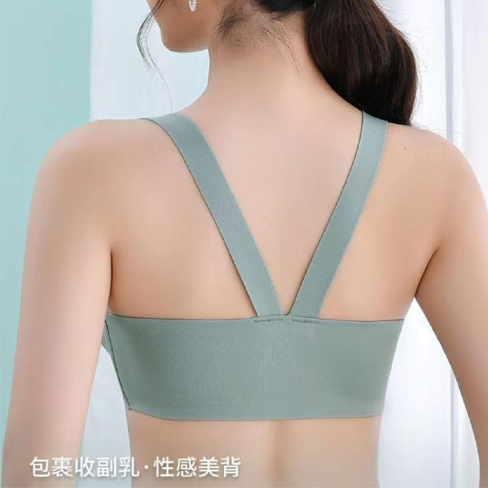 【JDUDS】 冰絲前扣無鋼圈上托副乳聚攏無痕內衣 裸感舒適 透氣可拆內杯-細節圖5