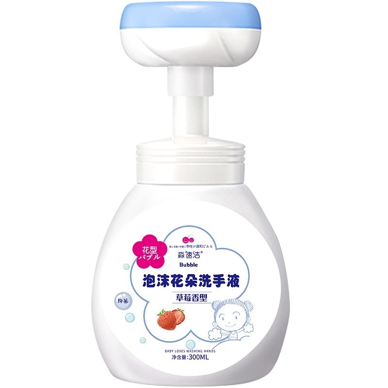【JDUDS】 花朵泡沫洗手慕斯按壓瓶300ml 草莓蜜桃香型慕斯 洗手乳-規格圖9