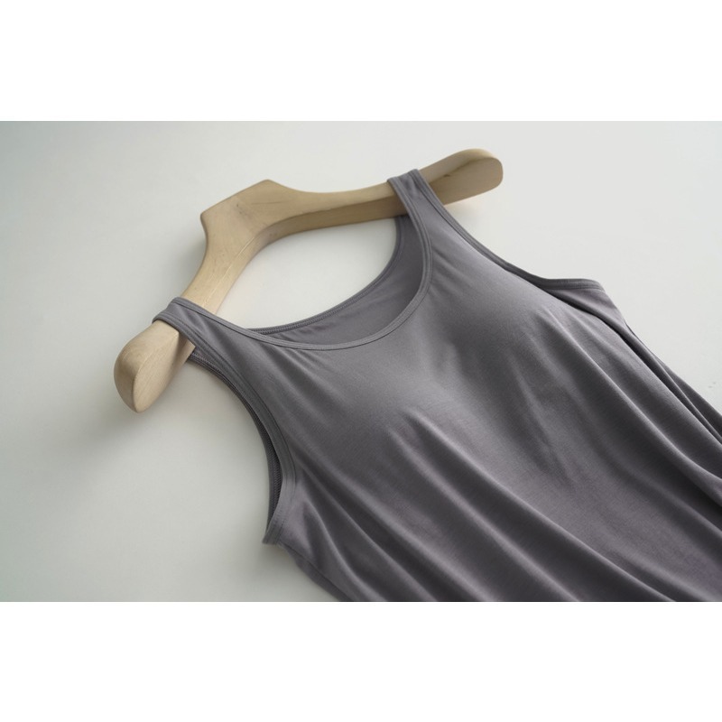 【JDUDS】 附胸墊無鋼圈吊帶瑜珈打底背心 舒適內搭居家bra top  夏季吊帶背心-細節圖4