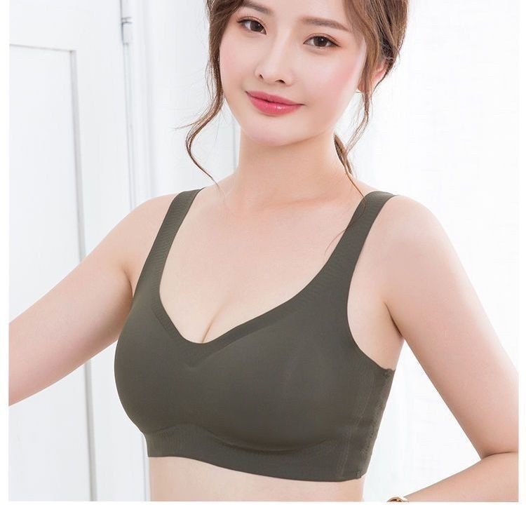 【JDUDS】無鋼圈內衣 無痕內衣 大尺碼運動內衣 大碼內衣 冰絲內衣 無痕內衣女無鋼圈聚攏運動文胸薄款大碼背心睡眠胸罩-細節圖9