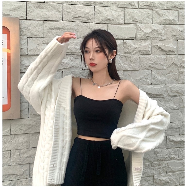 【JDUDS】超美胸厚墊UP坑條平口細肩帶背心 冰絲涼感背心 細肩帶罩杯背心 平口小可愛 韓版內搭背心-細節圖4