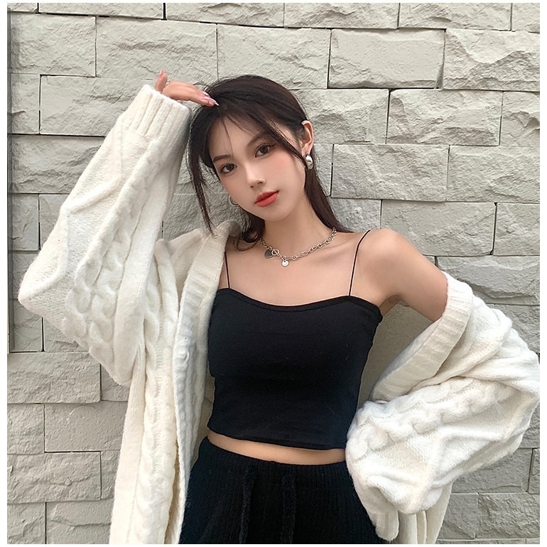 【JDUDS】超美胸厚墊UP坑條平口細肩帶背心 冰絲涼感背心 細肩帶罩杯背心 平口小可愛 韓版內搭背心-細節圖5