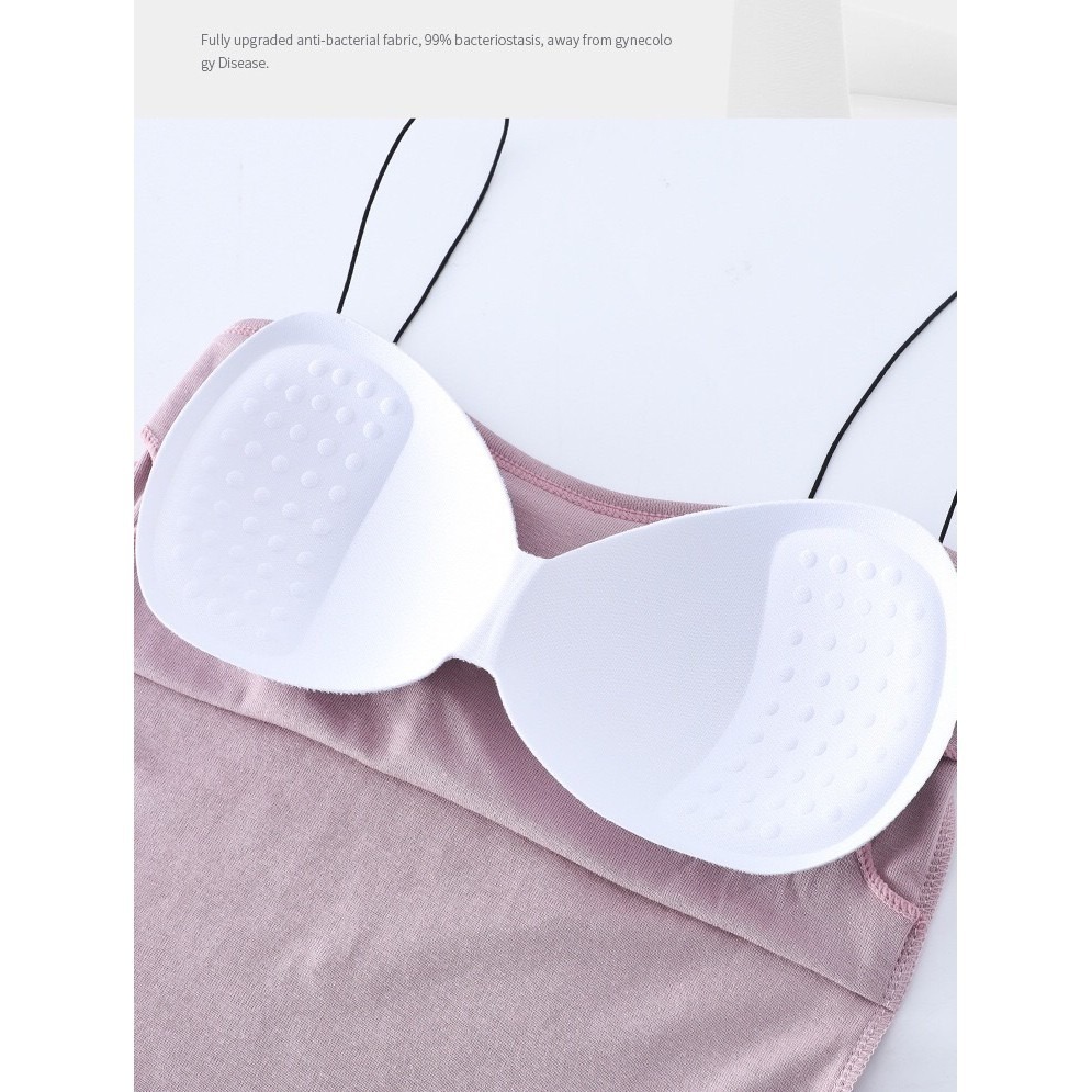 【JDUDS】超美胸厚墊UP坑條平口細肩帶背心 冰絲涼感背心 細肩帶罩杯背心 平口小可愛 韓版內搭背心-細節圖9