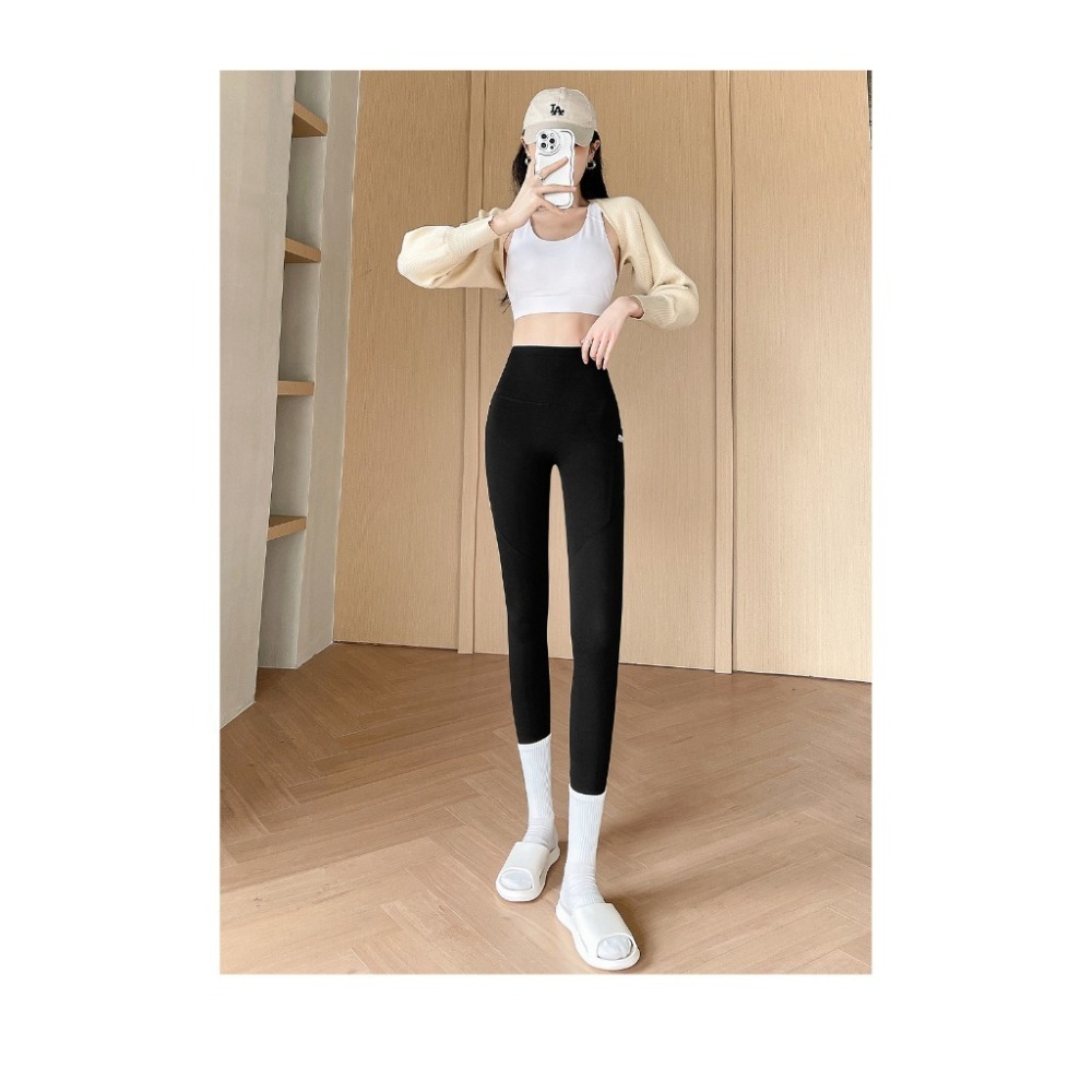 【JDUDS】 有口袋瑜珈鯊魚褲 薄款提臀收腹 彈力貼身 舒適運度褲 裸感舒適顯瘦 瑜珈褲 內搭P0063/P0094-細節圖6