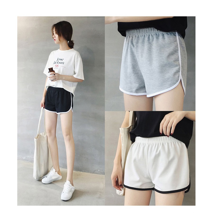 【JDUDS】韓版運動短褲 運動褲 彈性 居家休閒短褲 跑步運動 睡褲 休閒褲 寬褲 真理褲-細節圖3