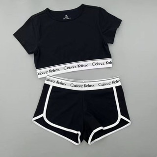 【JDUDS】字母套裝 簡約寬字母彈力腰帶居家套裝 CK風 辣妹風套裝 平價套裝 貼身套裝拆賣 T0087/P0067-細節圖5