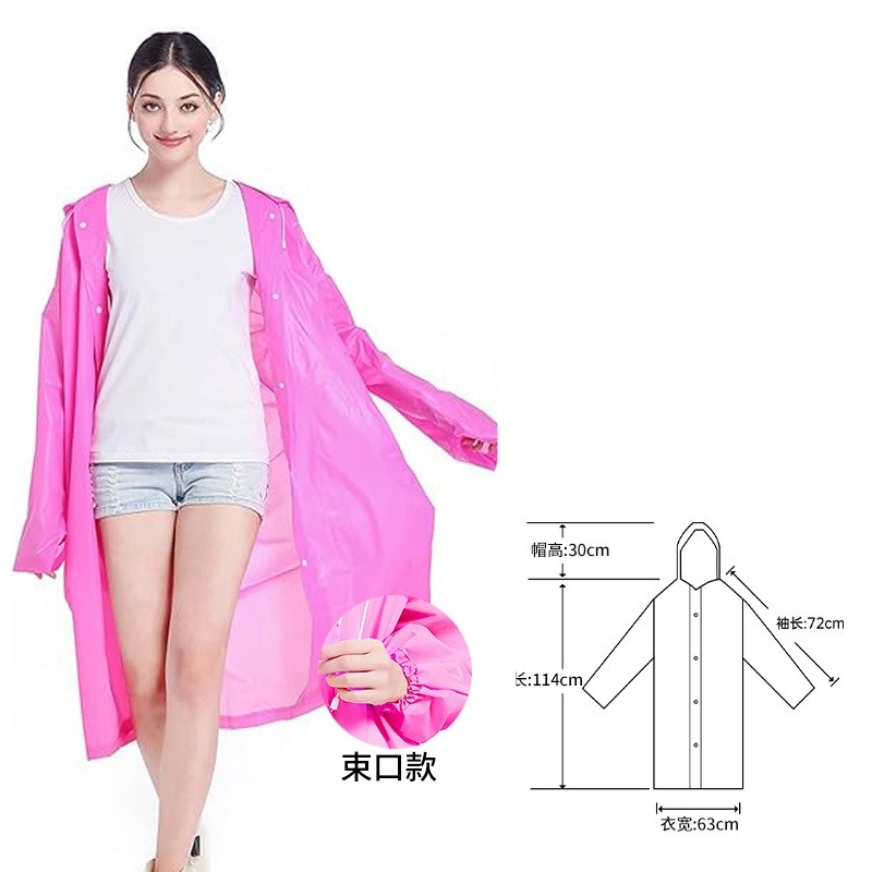 【JDUDS】成人男女便攜加厚雨衣 騎士必備 一件式雨衣 EVA雨衣 騎車雨衣 輕便雨衣 收縮袖口 成人雨衣 雨披-規格圖9