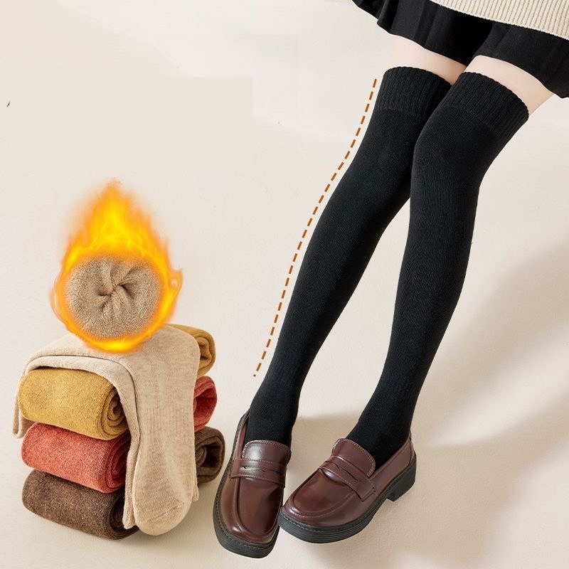 【JDUDS】秋冬款膝上襪  高筒膝上襪  保暖膝上襪 高長筒襪   過膝長襪 厚厚保暖襪 襪子-細節圖9