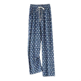 【JDUDS】夏季女百搭垂墜感窄版冰絲牛仔風直筒涼涼褲 字母褲 顯瘦 休閒 居家 少女 褲子 下著 印花 遛灣褲 素褲-規格圖7