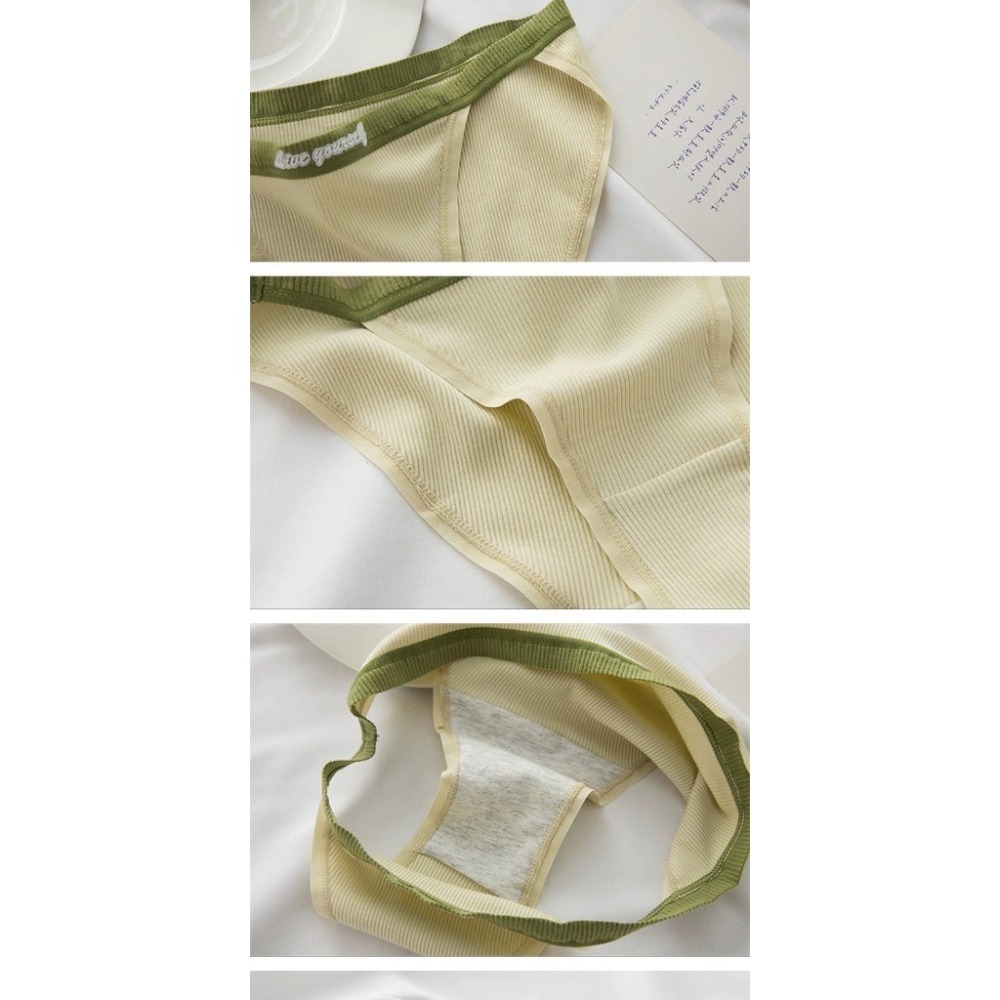 【JDUDS】日系糖果三角內褲 簡約螺紋 性感窄邊 彈力皮筋 拚色低腰三角內褲 低腰三角褲 女內褲 舒適內褲-細節圖3