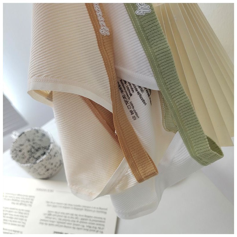 【JDUDS】日系糖果三角內褲 簡約螺紋 性感窄邊 彈力皮筋 拚色低腰三角內褲 低腰三角褲 女內褲 舒適內褲-細節圖7