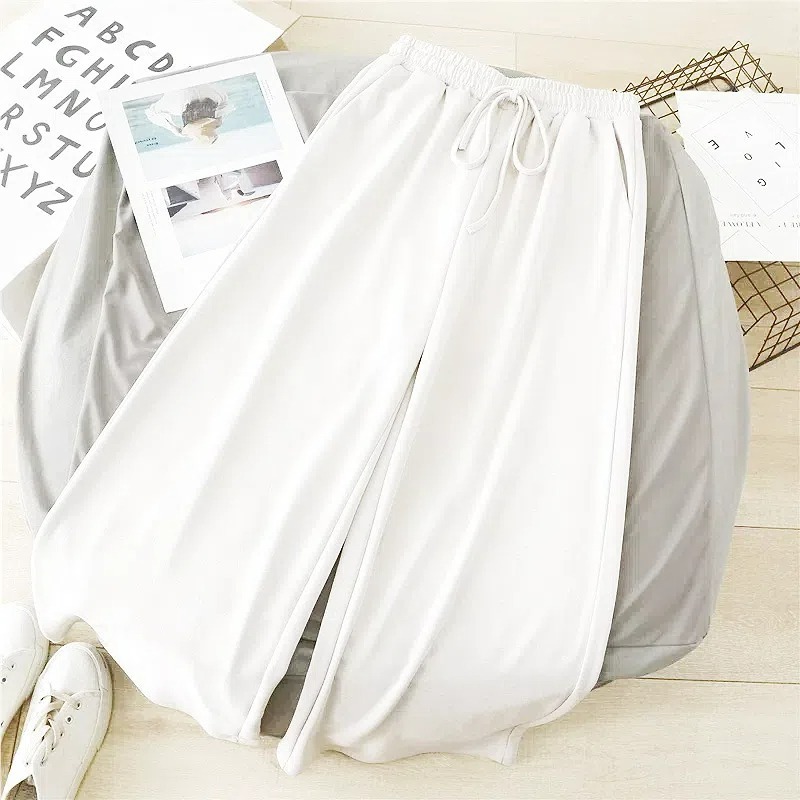 【JDUDS】韓版寬鬆高腰闊腿直筒褲 顯瘦薄款褲 垂墜感七分褲 女生寬褲-細節圖6