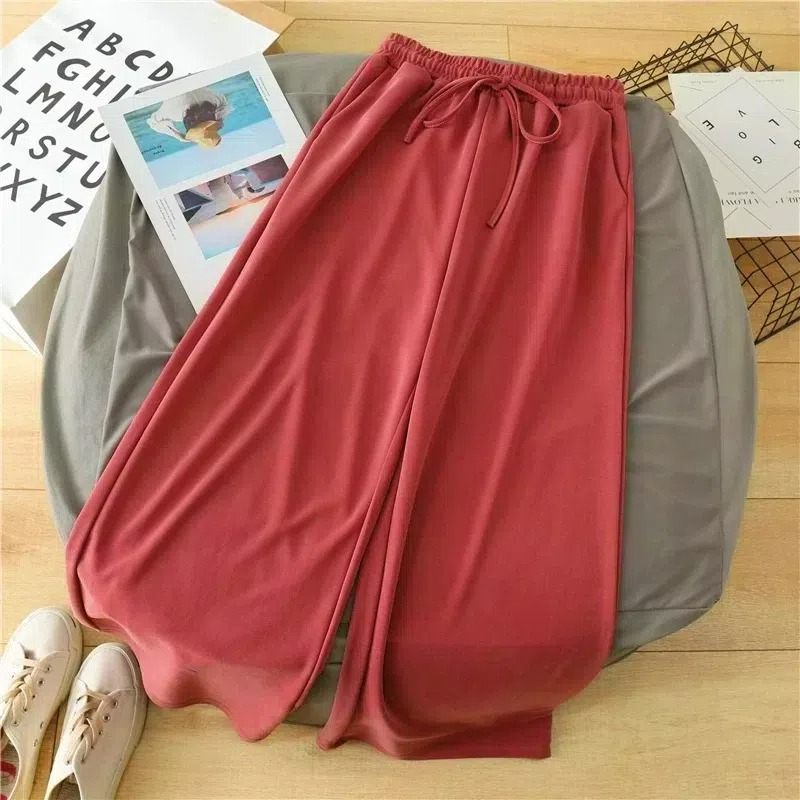 【JDUDS】韓版寬鬆高腰闊腿直筒褲 顯瘦薄款褲 垂墜感七分褲 女生寬褲-規格圖8