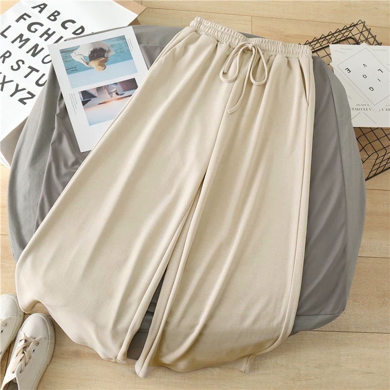 【JDUDS】韓版寬鬆高腰闊腿直筒褲 顯瘦薄款褲 垂墜感七分褲 女生寬褲-規格圖8