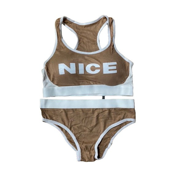 【JDUDS】歐美風字母運動背心套裝(背心+褲) 瑜珈套裝 運動套裝 性感運動套裝 健身 運動背心 三角褲-細節圖3