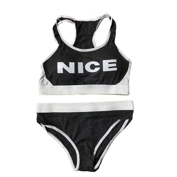 【JDUDS】歐美風字母運動背心套裝(背心+褲) 瑜珈套裝 運動套裝 性感運動套裝 健身 運動背心 三角褲-規格圖9