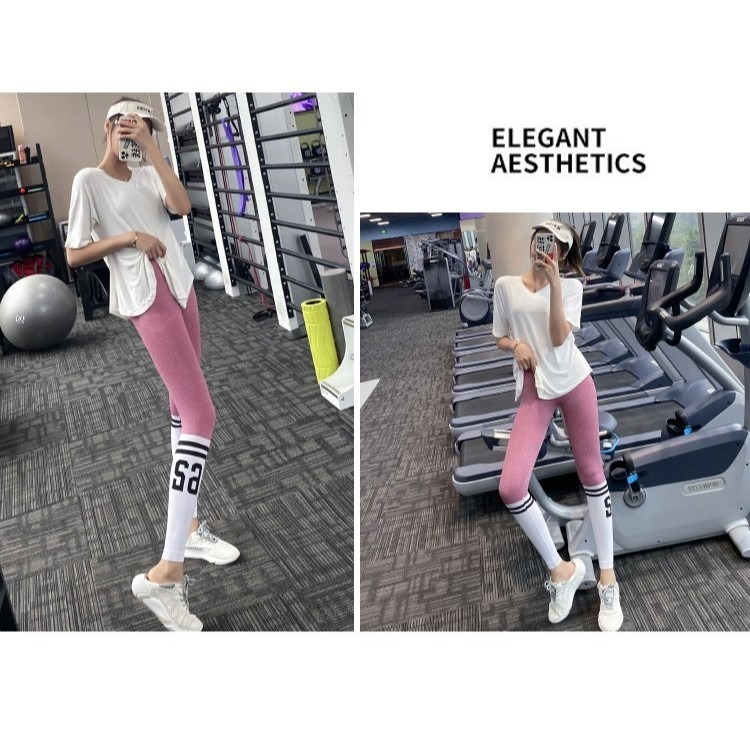 【JDUDS】數字拼接蜜桃翹臀健身無縫緊身運動長褲 無尷尬線 吸濕排汗 彈力提臀 瑜珈 健身長褲 訓練長褲 女生緊身褲-細節圖8