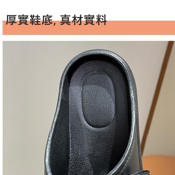 【JDUDS】懶人舒適軟底半包拖鞋 平底拖鞋 包頭拖鞋 防滑拖鞋 鞋帶設計拖鞋 穆勒休閒鞋-細節圖7