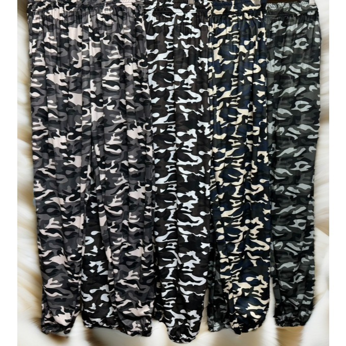 【JDUDS】冰絲涼感輕薄迷彩縮口褲 鬆緊內綁帶縮口褲 運動休閒褲 輕薄居家褲-細節圖6