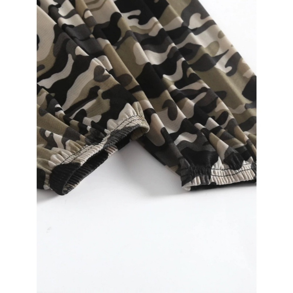 【JDUDS】冰絲涼感輕薄迷彩縮口褲 鬆緊內綁帶縮口褲 運動休閒褲 輕薄居家褲-細節圖7