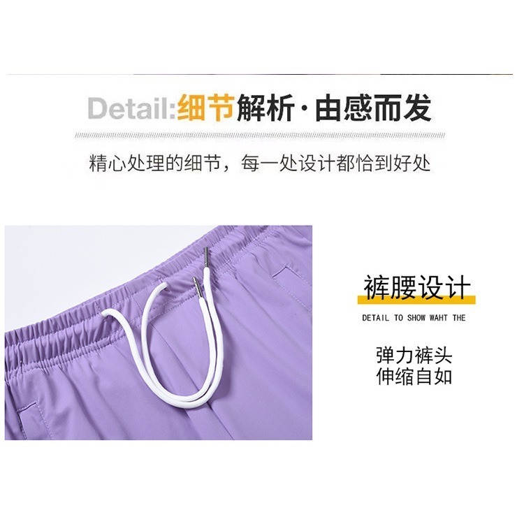【JDUDS】冰絲速乾褲夏季薄款束腳高彈力直筒運動長褲 女款 涼感運動褲 寬鬆大碼綁帶運動褲-細節圖5