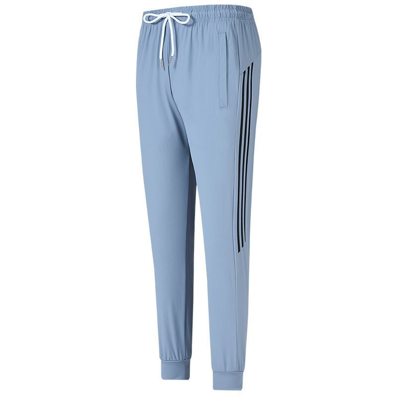 【JDUDS】冰絲速乾褲夏季薄款束腳高彈力直筒運動長褲 女款 涼感運動褲 寬鬆大碼綁帶運動褲-規格圖8