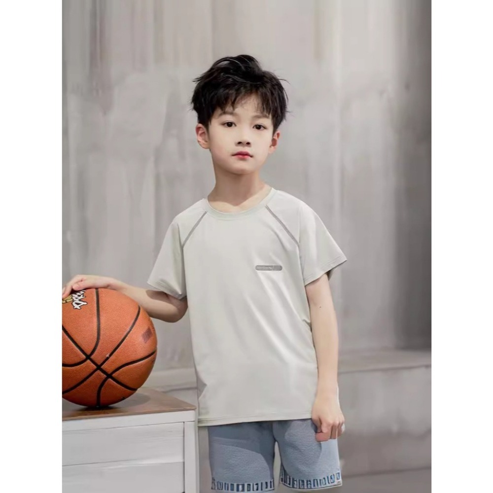 【JDUDS】🆕夏季兒童男女款網眼速乾短袖 T恤 戶外活動首選 圓領 速乾 上衣 舒適 透氣-細節圖3