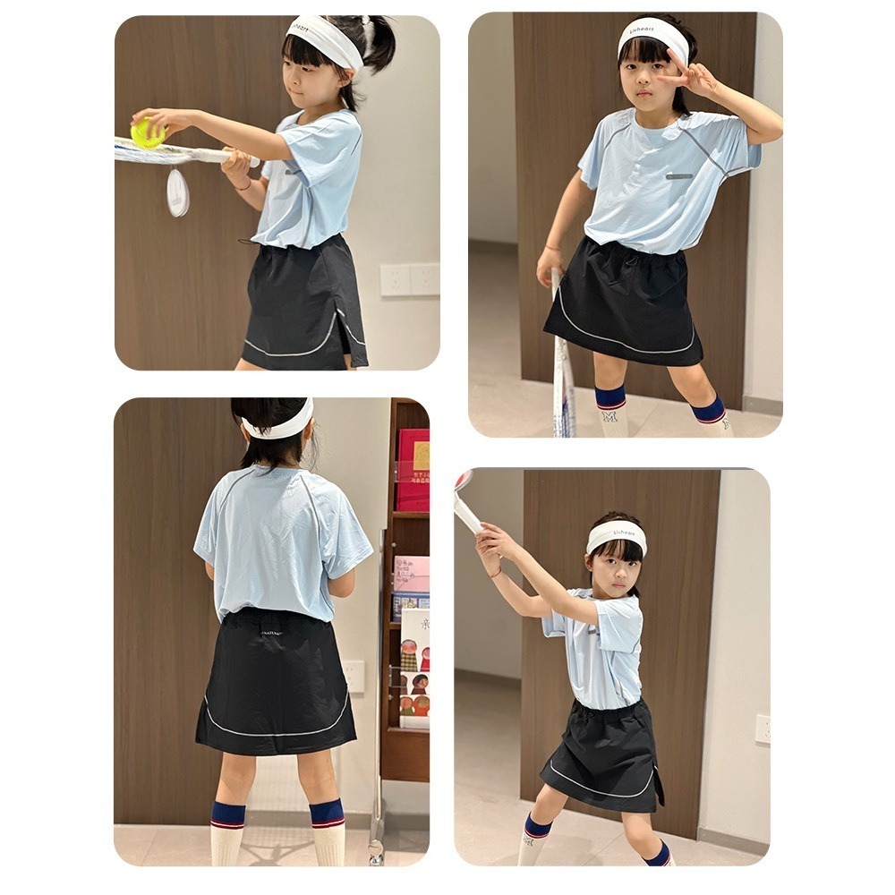 【JDUDS】🆕夏季兒童男女款網眼速乾短袖 T恤 戶外活動首選 圓領 速乾 上衣 舒適 透氣-細節圖5