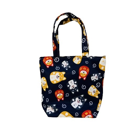 【JDUDS】🐾實用小物🐾日系不倒翁柴柴旅行手提袋 帆布袋 有拉鍊 有暗袋 便當袋 手拎包 媽咪包 防潑水包 化妝包-細節圖2