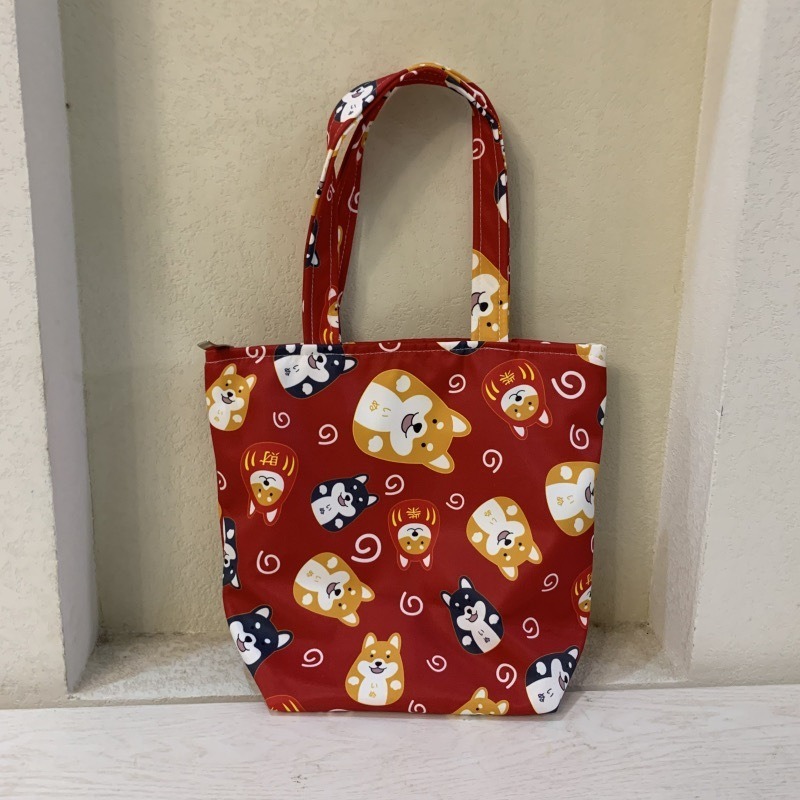 不倒翁柴柴收提袋/紅色