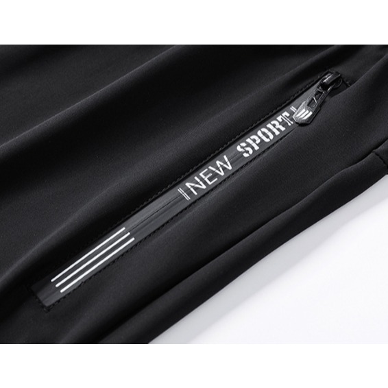 【JDUDS】夏季薄款🧊冰絲🧊休閒透氣束角長褲 拉鍊口袋 運動休閒褲 徒步 登山褲 健身褲 工作褲  抽繩褲 空調運動褲-細節圖7