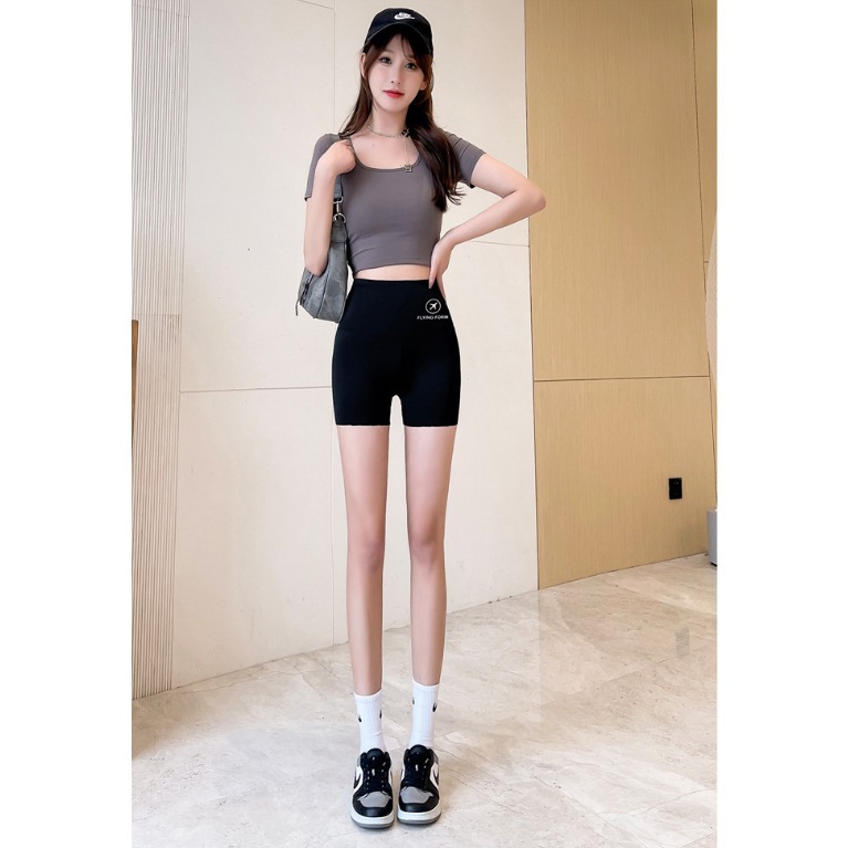 【JDUDS】夏季薄款可外穿顯瘦鯊魚三分褲 瑜珈褲 休閒褲 健身褲 安全褲 防走光 打底褲  速乾褲 運動褲 普拉提褲-細節圖5