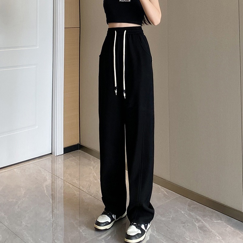 【JDUDS】高腰垂感香蕉褲高街爵士褲休閒直筒褲 長褲 高腰 遮跨 休閒 運動褲 窄款闊腿褲 居家褲 修身 百搭款-細節圖9