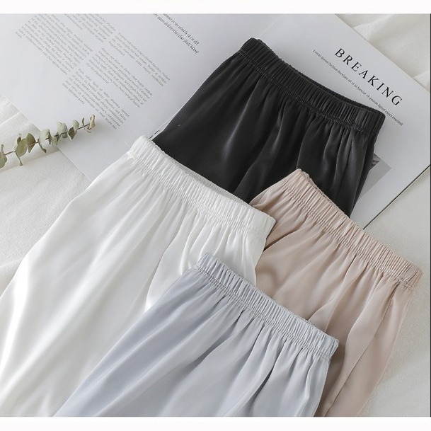 【JDUDS】春夏薄款安全褲防走光褲可外穿雷絲緞面不捲邊短褲 居家褲 寬鬆褲 花邊褲 冰絲無痕褲-細節圖9