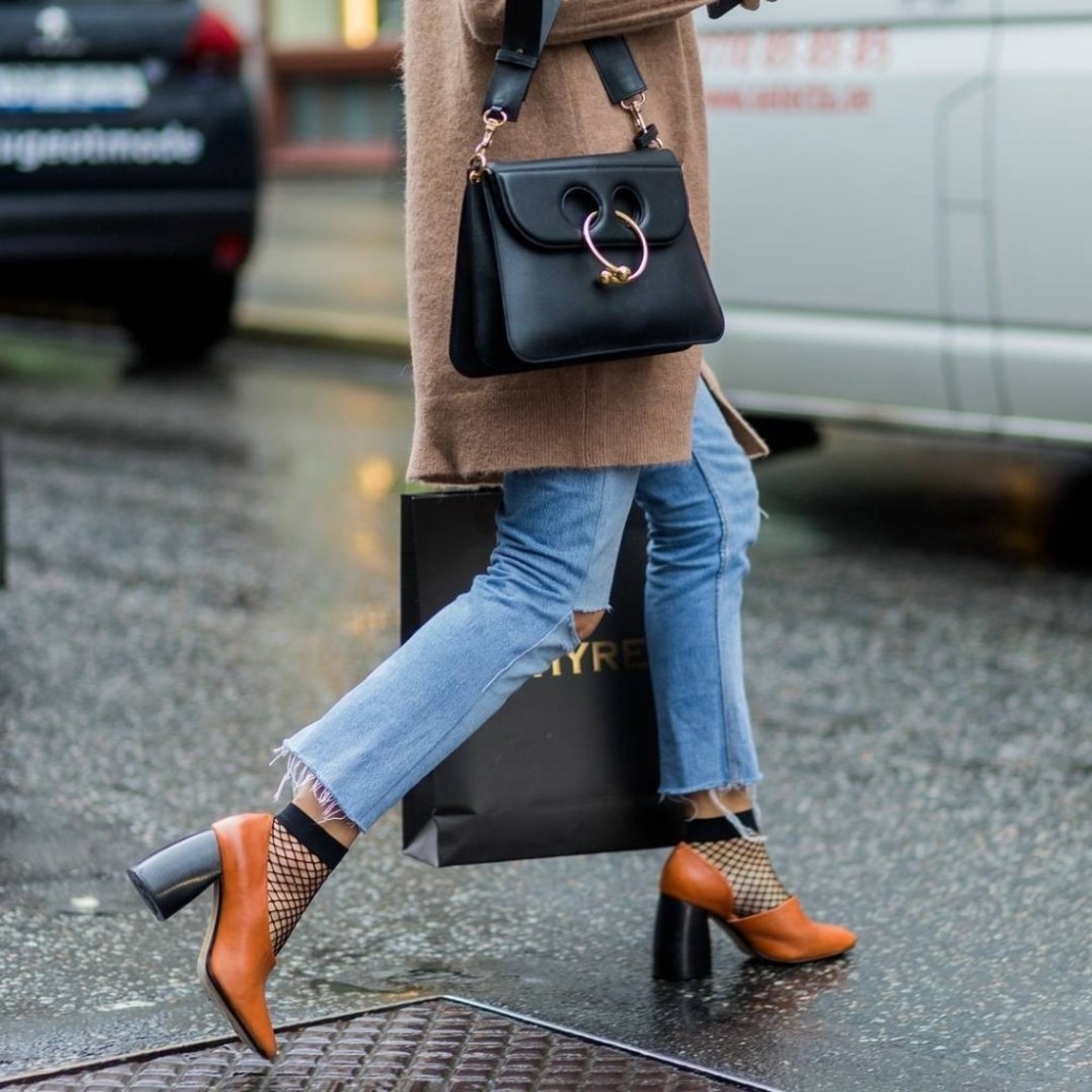 【JDUDS】春夏日系元素歐美風薄款漁網格摟空中筒網襪 大網 中大網 中網 小網 黑絲 網襪 絲襪 性感風 襪子-細節圖9