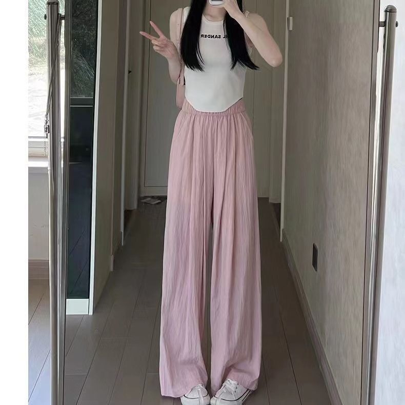 【限時購】【JDUDS】夏季新款女山本甩甩褲 哈倫褲 冰絲 闊腿褲 高腰 垂感 休閒 日系 韓系-規格圖7