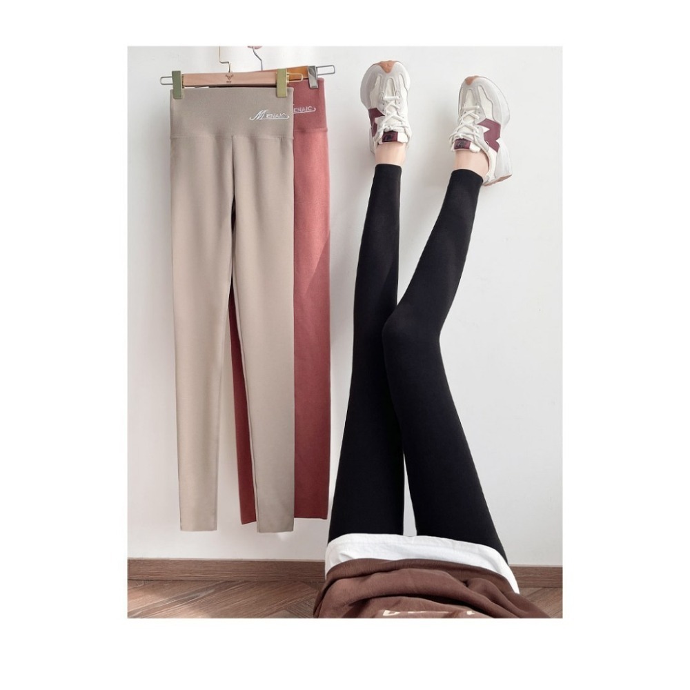 【JDUDS】磨毛打底褲 保暖內搭褲  高腰內搭打底褲  保暖褲 德絨保暖休閒褲 德絨保暖打底長褲-細節圖4